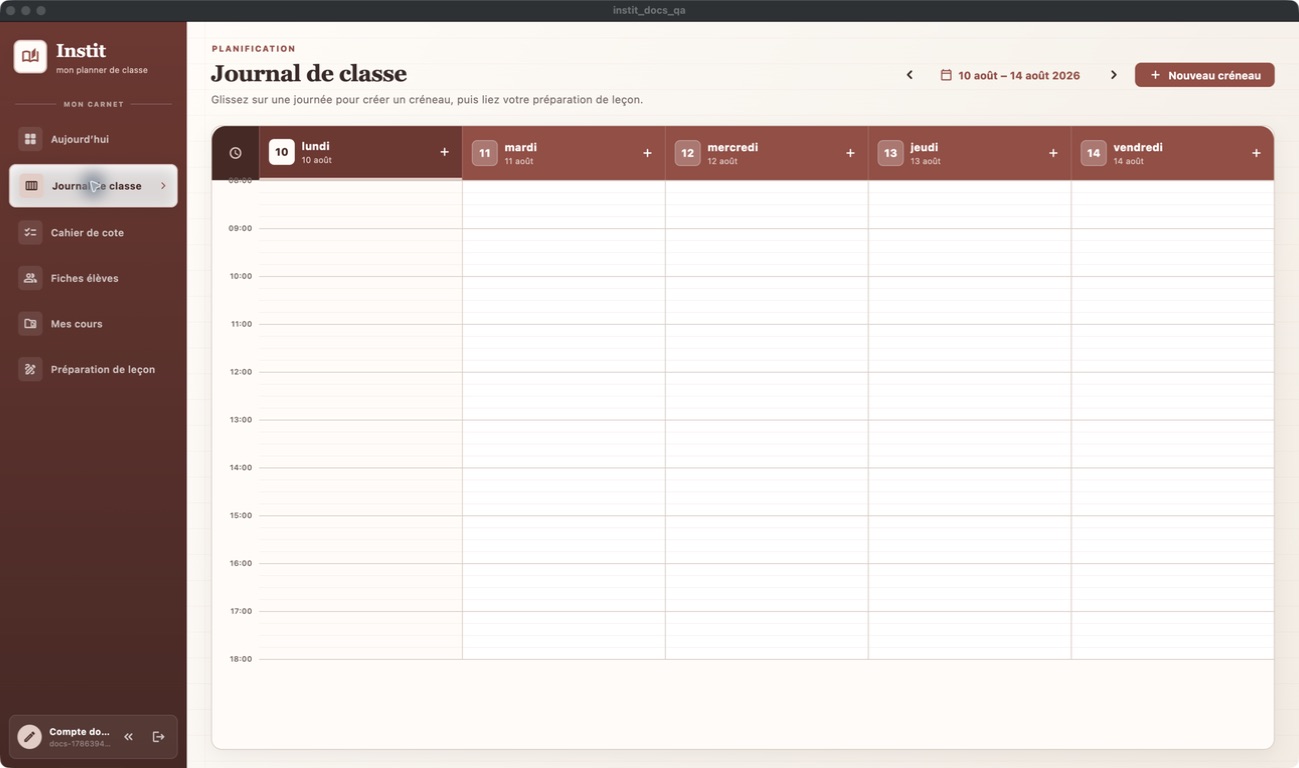 Journal de classe Instit
